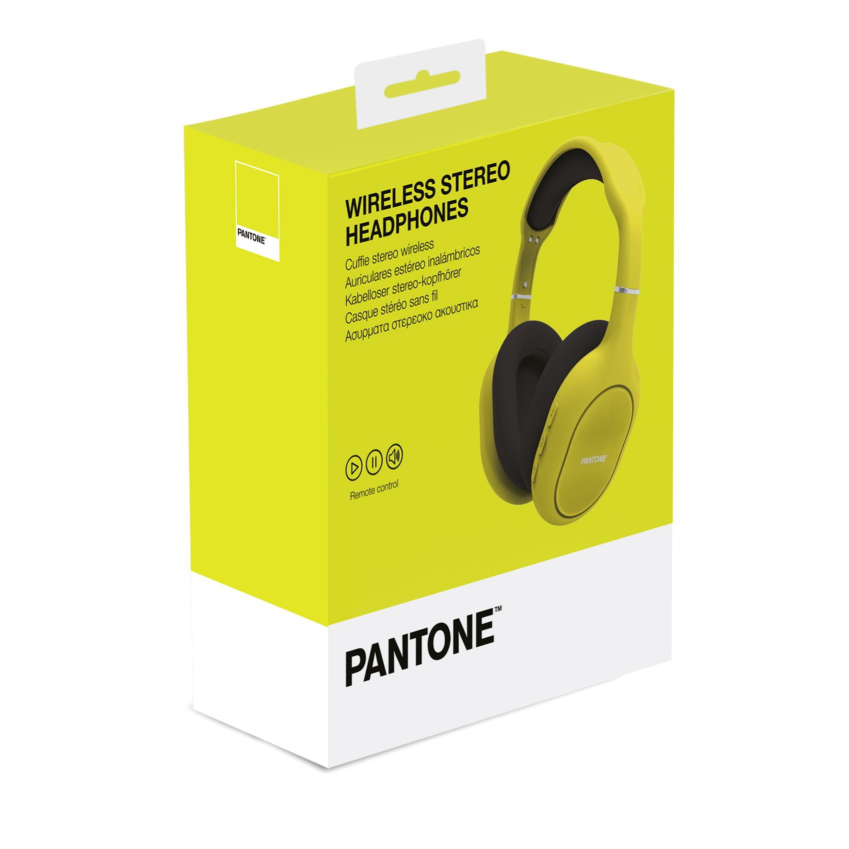 Pantone Headphones Fluo Yellow Pantone Pt Wh006f 4713213360071