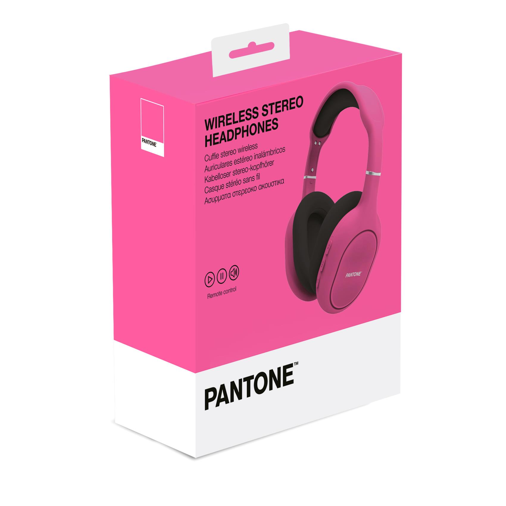 Pantone Headphones Fluo Pink Pantone Pt Wh006r 4713213360064