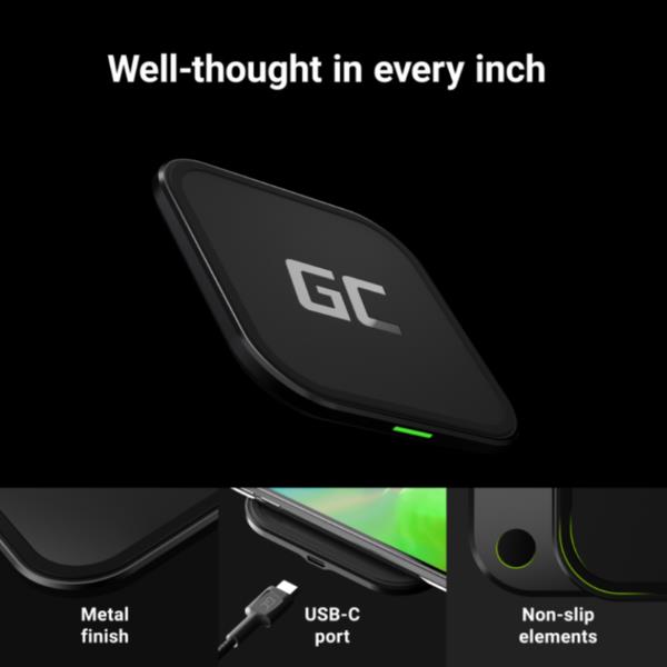Gc Airjuice 15w Wireless Charger Green Cell Qigc01 5903317229889