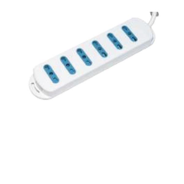 Multipresa 6 prese 2P+T 10/16A, prodotto Redline, dispositivo elettrico per la gestione delle correnti elettriche. 8052775307367 | initpc.it