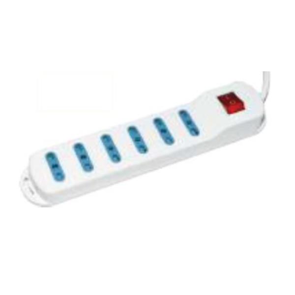 Multicampana da cucina Redline con 6 prese, 2 polarizzate e 1 per terra, interne e in ingresso. Modello compatibile sia con la tensione di rete 10 che 16 ampere. 8052745309216 | initpc.it