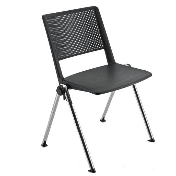 Sedia Revolution Box 2 pz Nero, set di due sedie con design moderno e comodo, marchio Unisit 8050043749772 | initpc.it