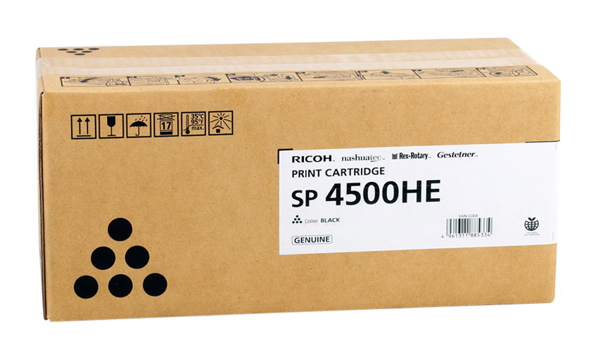 Toner laser Ricoh SP4500HE, compatibile con SP4510DN e SP4510SF, marchio RICOH, capacità di 12.000 pagine. 4961311885334 | initpc.it