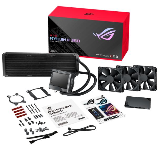 Prodotto di raffreddamento ROG, liquido e aereiforme, compatibile con PC e gaming, marchio ASUS ROG, modello RYUJIN 360 II. 4711081135128 | initpc.it