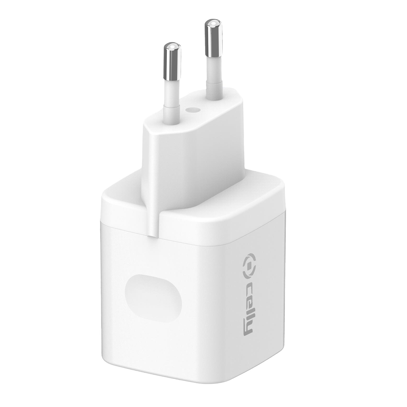 Adattatore per dispositivi portatili in acciaio inox, compatibile con smartphone e tablet, carica a 20 W tramite USB-C, ideale per viaggiatori, colore bianco. 8021735196150 | initpc.it