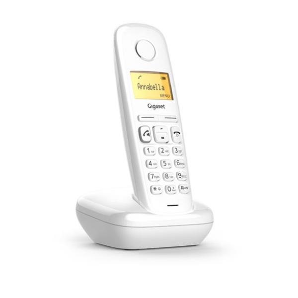 Telefonino portatile Gigaset A 270 in colore bianco, dotato di funzionalità avanzate e compatibile con diverse reti mobili. 4250366851860 | initpc.it
