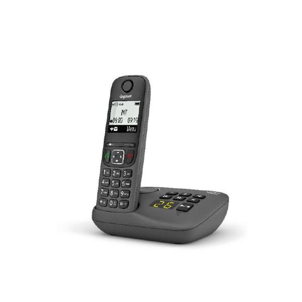 Telefonino cellulare touch screen GIGASET AS490 A con schermo da 2,8 pollici e connettività Bluetooth e Wi-Fi. Dispositivo composto da 3 telefoni in dotazione. 4250366869148 | initpc.it