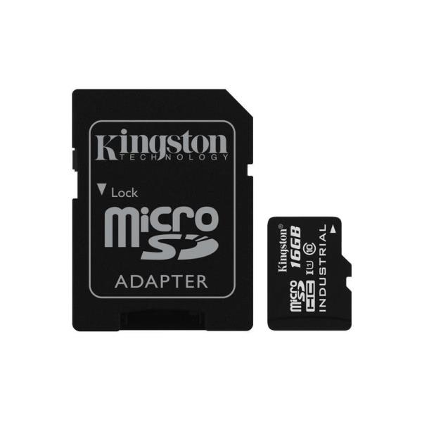 Memoria di massa industriale da 16 GB, compatibile con SD-Adapter inclusa, marchio Kingston. 0740617321104 | initpc.it