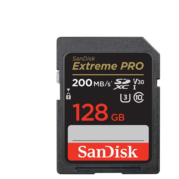 Carta di memoria SDXC da 128 GB della marca SanDisk, progettata per scatti rapidi e registrazioni video a elevati bitrate. 0619659188634 | initpc.it