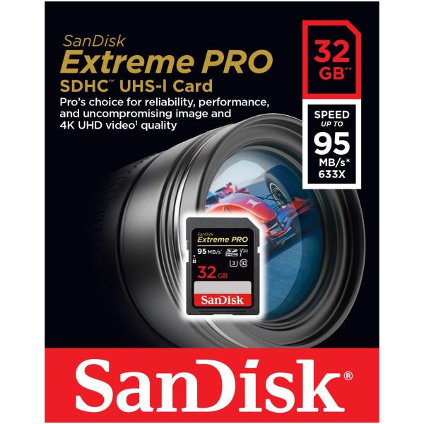 Secure Digital Extreme Pro Hc 32gb Sandisk Sdsdxxg 032g Gn4in 619659147655