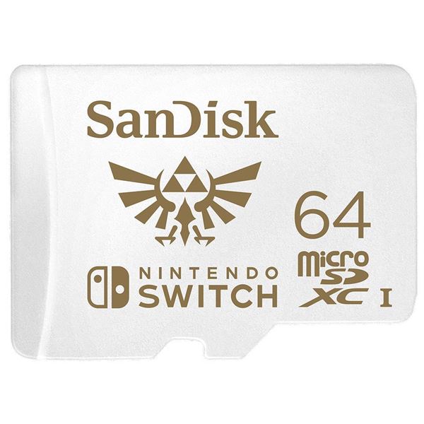 Memoria esterna micro SD di alta capacità, compatibile con console Nintendo, fornita da Sandisk. 0619659171537 | initpc.it