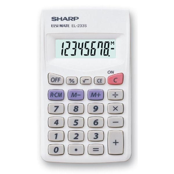Calcolatrice El 233sb 8 Cifre Tascabile Sharp El233sb 4974019023601