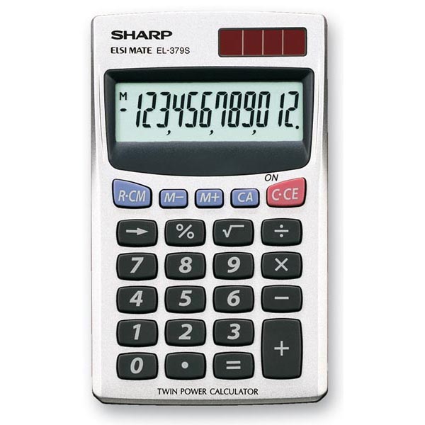 Calcolatrice El 379sb 12 Cifre Tascabile Sharp El379sb 4974019023212