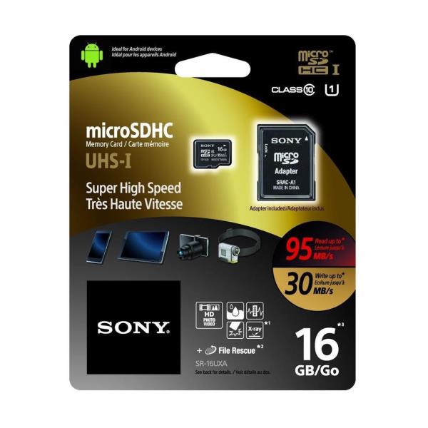 Micro Sdhc Super Veloci 16 Gb Sony Sr16uxa 4905524974683