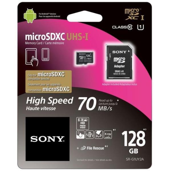 Sdhc Micro Memory 128gb Uhs 1 40 Mb Sony Srg1uya 4548736011205