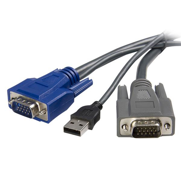 Cavo KVM 2 in 1 per connessione VGA e USB, compatibile con dispositivi PC, progettato da StarTech per consentire la gestione remota di due computer con una sola porta 0065030832397 | initpc.it