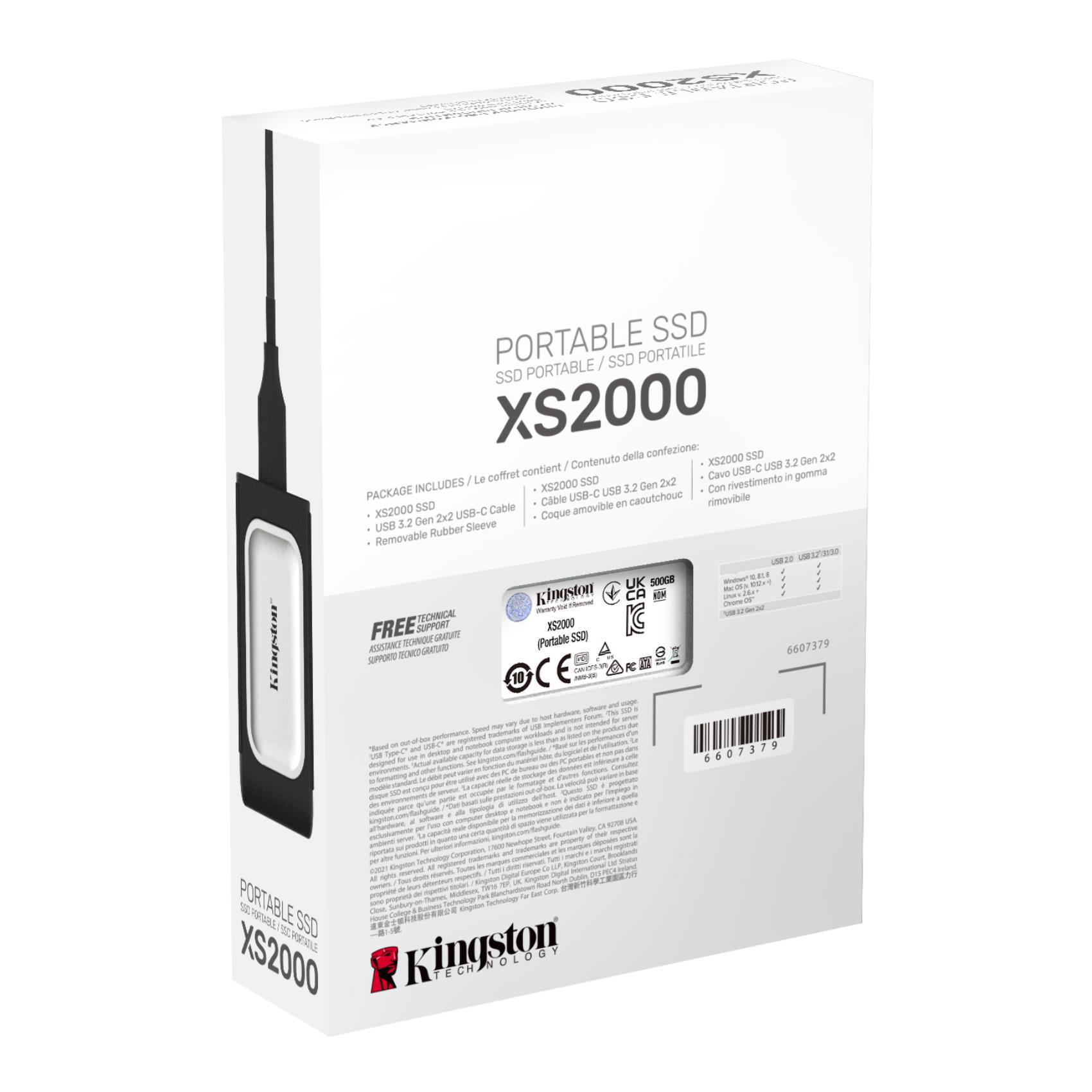 500g Portable Ssd Xs2000 Kingston Sxs2000 500g 740617321357