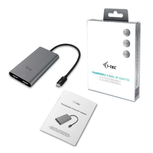 Adattatore Thunderbolt 3 dual display port, marchio I-Tec 8595611701924 | initpc.it