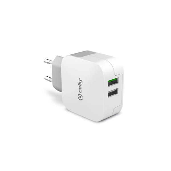 Travel Charger Turbo 2 Usb 3 4a Celly Tc2usbturbo 8021735721024