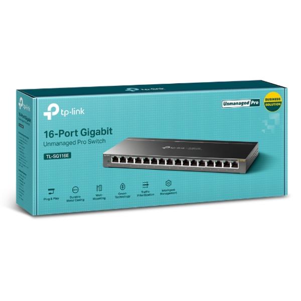 Switch Easy Smart 16p Tp Link Tl Sg116e 6935364084301