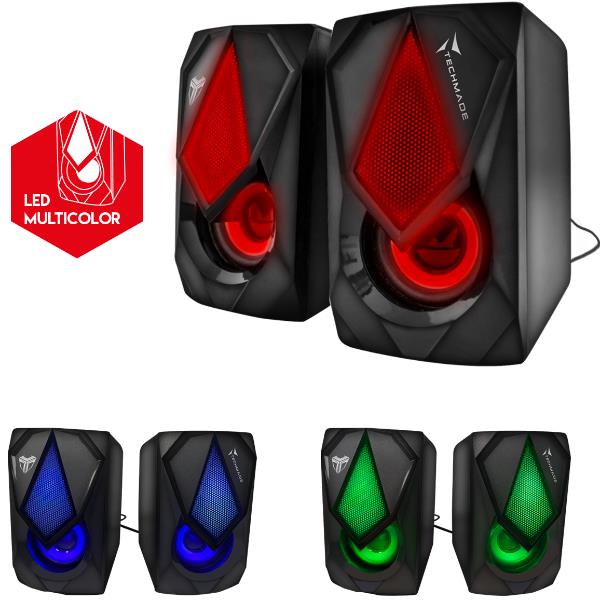 Set di altoparlanti composto da un ampio speaker e un altavox in alluminio con ingresso USB, jack 3,5mm e cavo audio. Ideale per PC o notebook. 8099990144032 | initpc.it