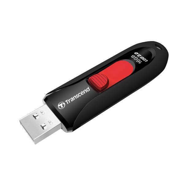16 GB di memoria USB JetFlash 590 in nero, prodotta dalla Transcend. 0760557827955 | initpc.it