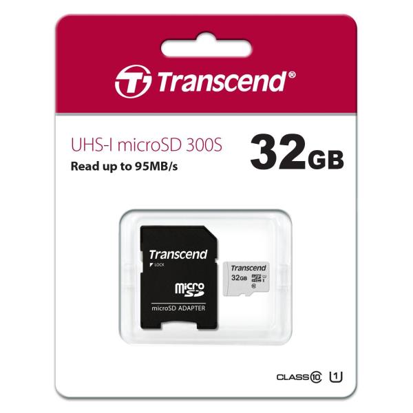 32gb Uhs I U1 Microsd With Adapter Transcend Ts32gusd300s a 760557842071