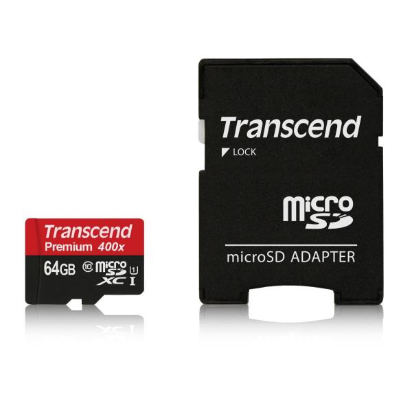 64gb Microsdhc U1 W Adapter Transcend Ts64gusdu1 760557825722