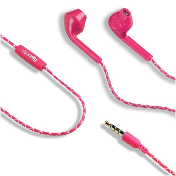 Stereo Earphones 3 5 Mm Pink Celly Up100pk 8021735116554