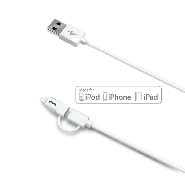 Usb Cable Micro Lightning Adapter Celly Usbml 8021735099376