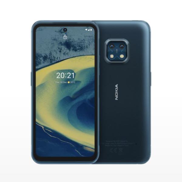 Immagine del Nokia XR20, smartphone con schermo touch e display LCD da 6,67 pollici, dotato di processore quadcore Qualcomm Snapdragon 480 5G, memoria interna di 64 GB espandibile tramite scheda microSD, fotocamera principale da 48 MP e possibilità di connessione 5G. Disponibile in versione blu. 6438409065834 | initpc.it