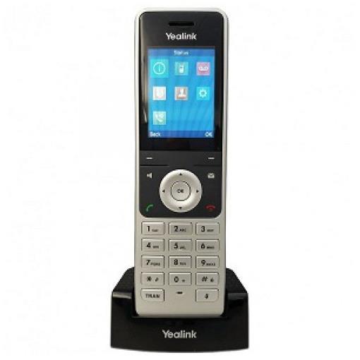 Handset per telefonia IP con tecnologia DECT, marchio Yealink, modello W56H, progettato per la gestione di comunicazioni sicure e affidabili in ambienti domestici o professionali. 6938818301337 | initpc.it