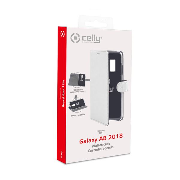 Wally Case Galaxy A8 2018 White Celly Wally705wh 8021735737971