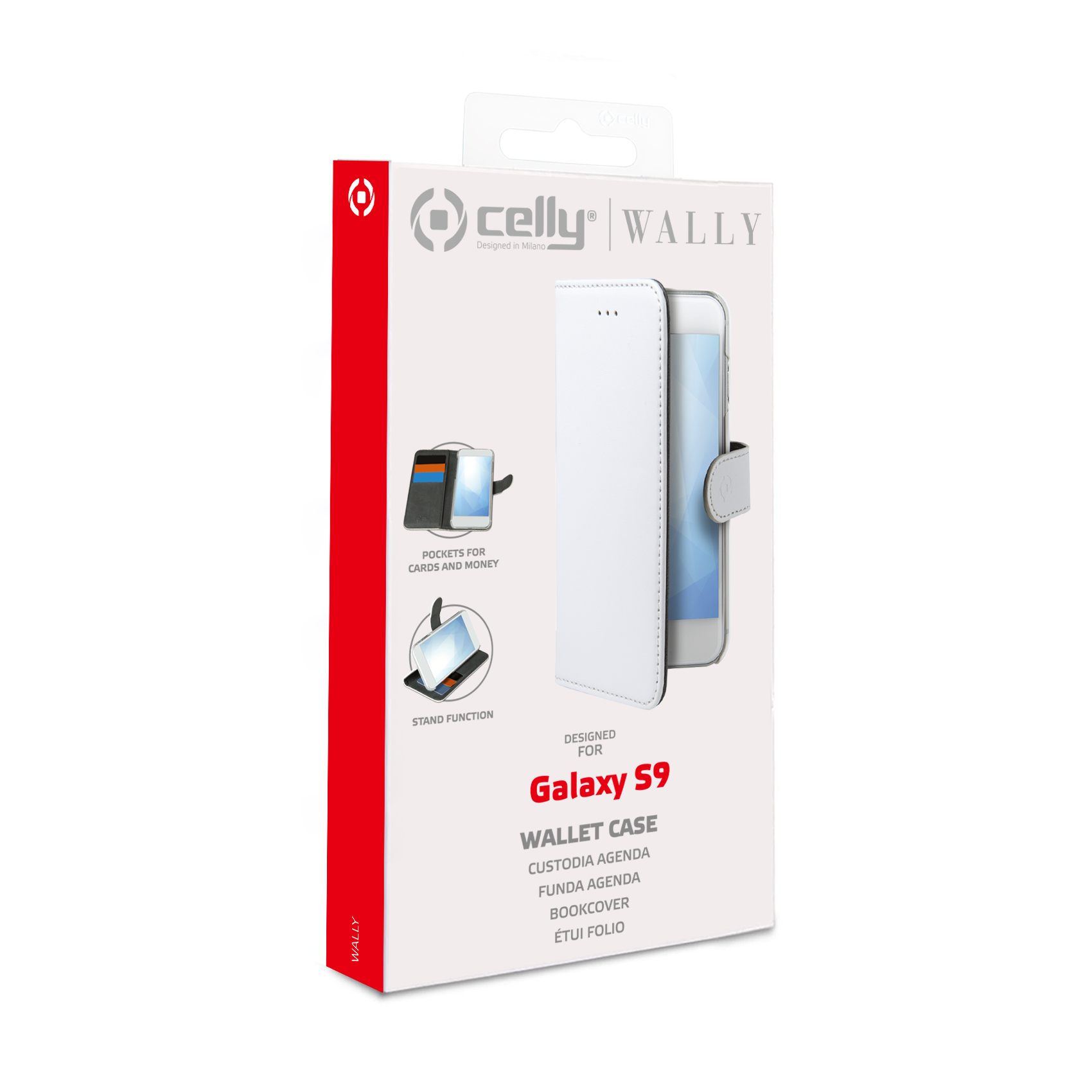 Wally Case Galaxy S9 White Celly Wally790wh 8021735739685