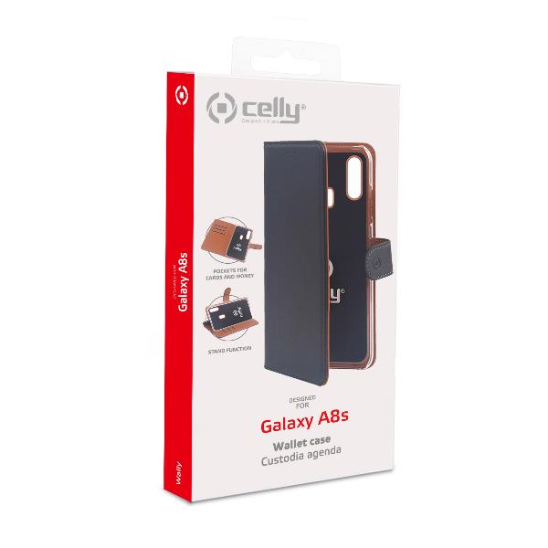Wally Case Galaxy A8s Black Celly Wally821 8021735748045