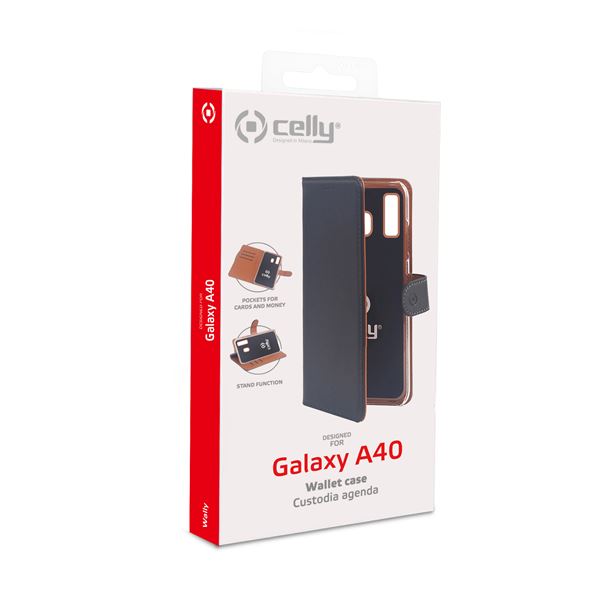 Wally Case Galaxy A40 A40 Ee Black Celly Wally833 8021735750307