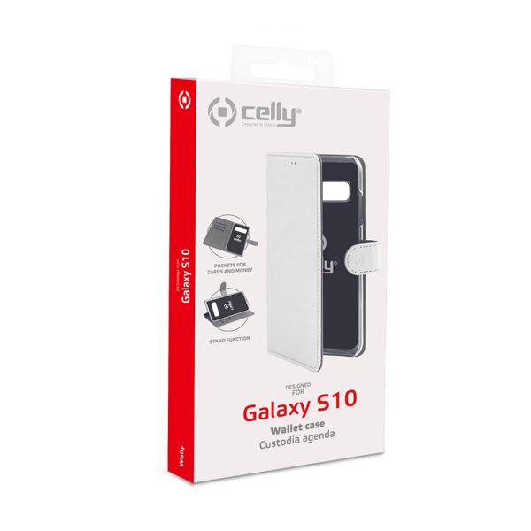Wally Case Galaxy S10 White Celly Wally890wh 8021735748144