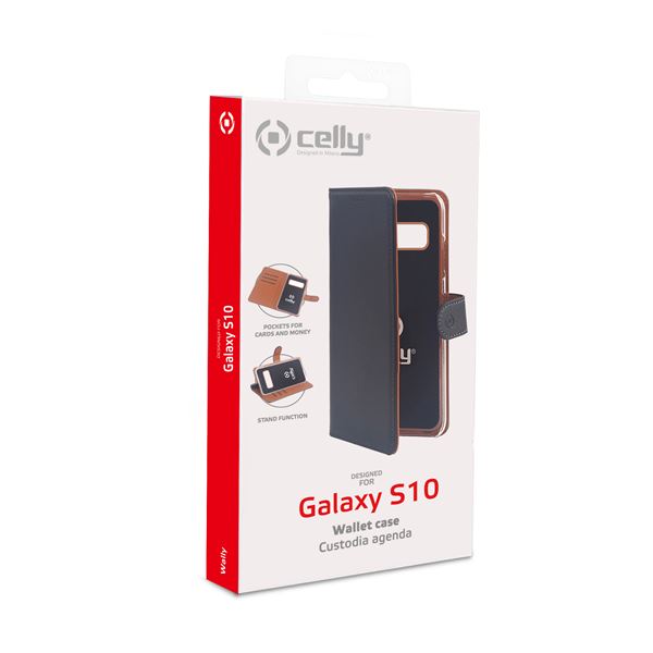 Wally Case Galaxy S10 Black Celly Wally890 8021735748137