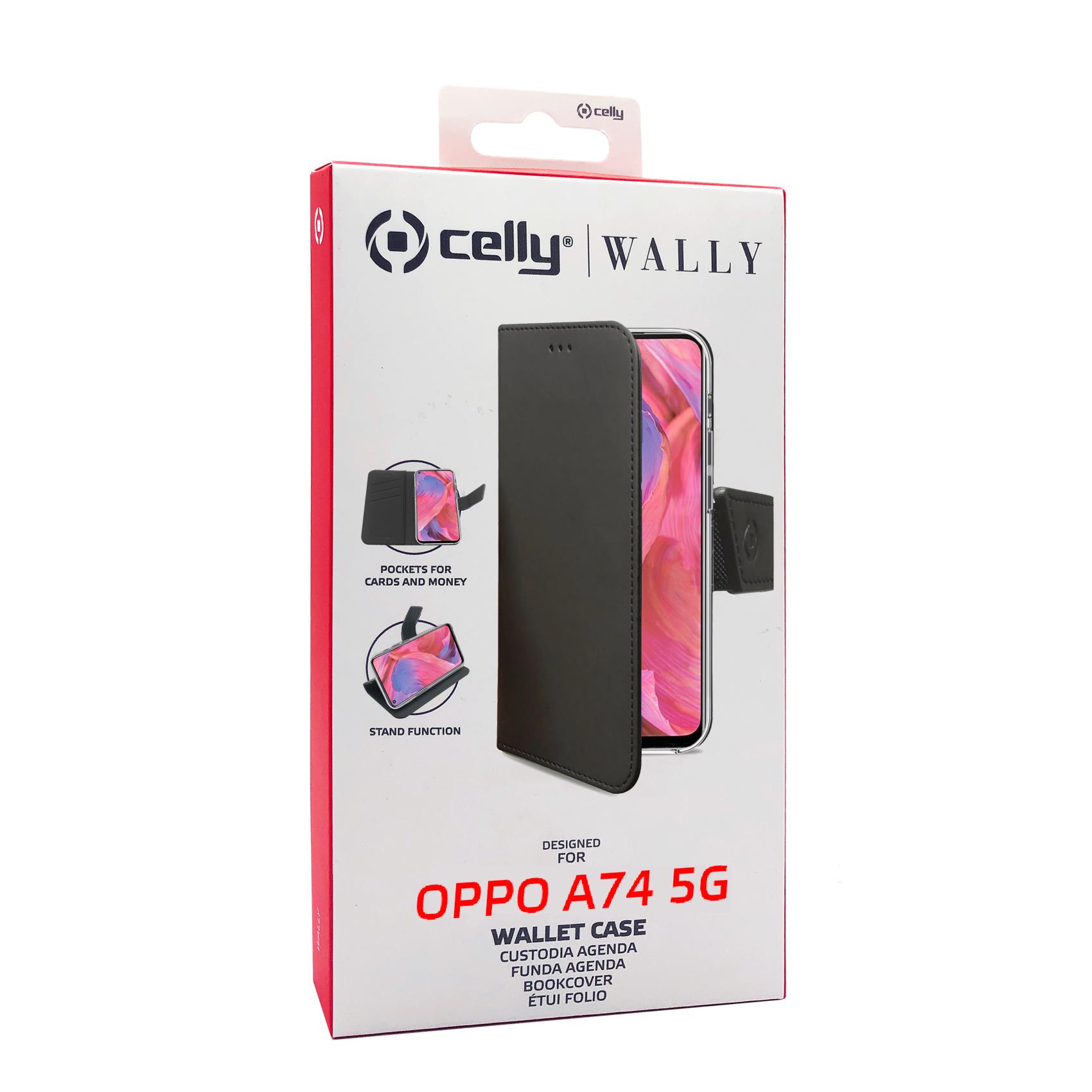 Wally Case Oppo A74 5g Black Celly Wally963 8021735192893