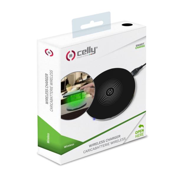 Wireless Charger 1a Alu Bk Celly Wl1aalubk 8021735732617