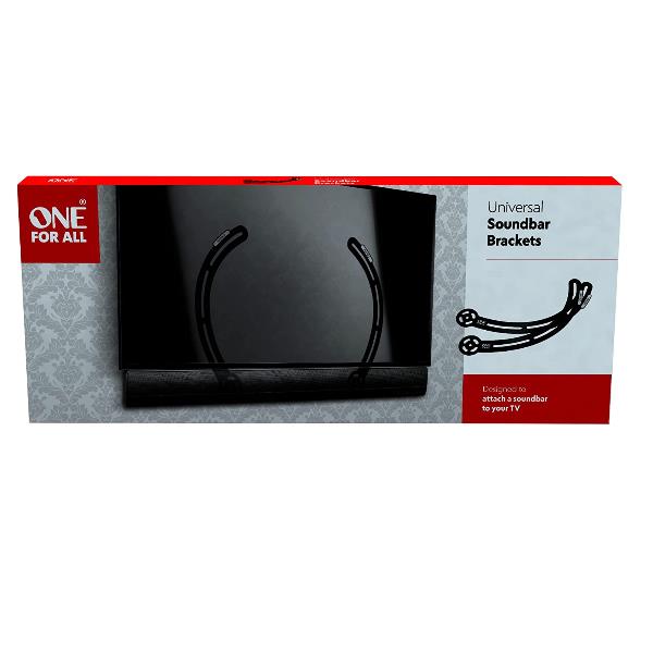 Supporto Soundbar per TV di alta qualità da One For All, compatibile con molte marche e modelli di televisori. 8716184067020 | initpc.it