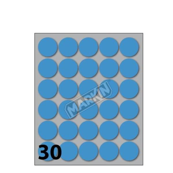 Etichette Rotonde 22mm Blu Markin X10007bl 8007047035370