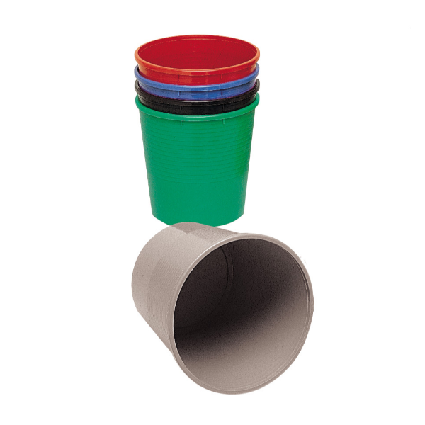 cestino da giardino in plastica verde marca Methodo, modello PS98 per gettare carta e altro materiale, CF15 per la capacità di 15 litri 8007600514045 | initpc.it