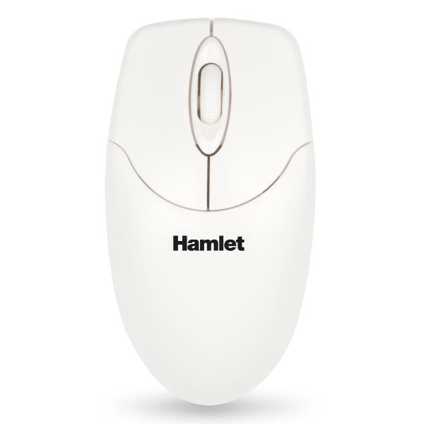 Mouse Ottico USB da 1000 DPI, marchio Hamlet, prodotto OEM in bianco. 8000130592538 | initpc.it