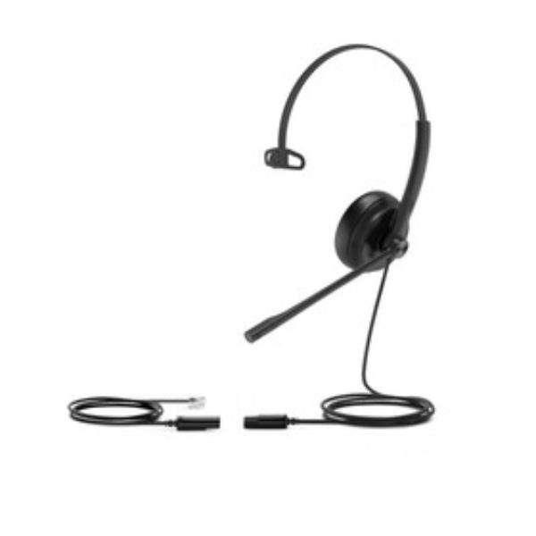 Yealink YHS34, cuffie mono con connettore RJ9, per una comunicazione chiara e priva di interferenze. 6938818307315 | initpc.it
