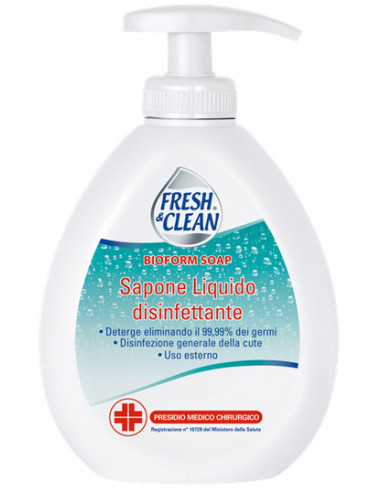 Sapone Liquido Disinfettante Fresh Clean 300ml 06 0245 8002340016477