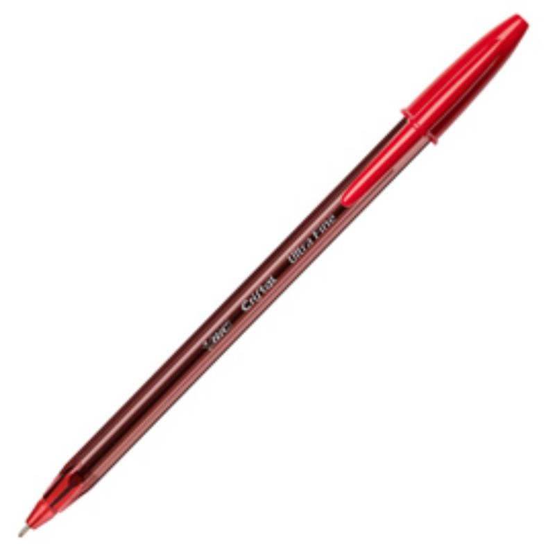 Scatola 20 Penna Sfera con Cappuccio Cristal Exact 0 7mm Rosso Bic 992604