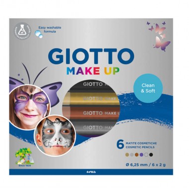 Set 6 Matite Cosmetiche Make Up Colori Metal Mina da 6 5mm Giotto 474100 8000825031137
