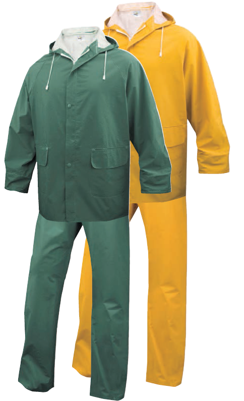 Completo Impermeabile En304 Tg L Verde Giacca Pantalone