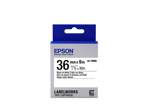 Tape Lk 7wbn Std Blk Wht 36 Epson Labelworks Supplies S6 C53s657006 8715946611754